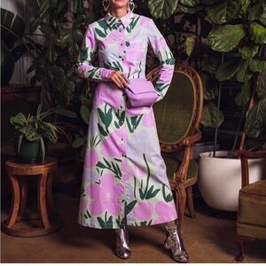 Marimekko Korjuu Talkoot Snap Front Maxi Dress medium